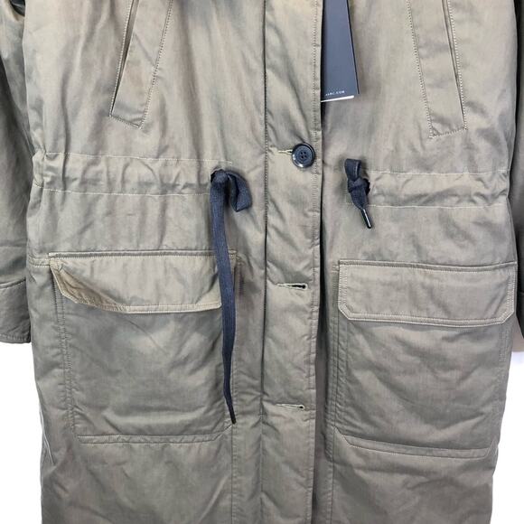 Andrew Marc Winonah long hooded reversible jacket green/black - Small - Picture 9 of 12